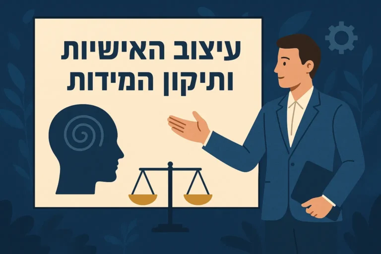 סדנת תיקון המידות ועיצוב האישיות &ndash; הרב זמיר כהן
